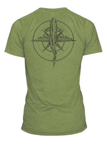 30% off - Rep Your Water - Brown Trout Compass Tee