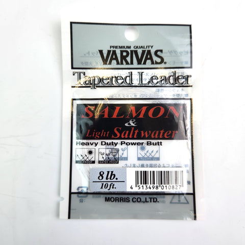 Varivas Salmon and Light Saltwater Tapered Nylon Leader - 10ft 8lb