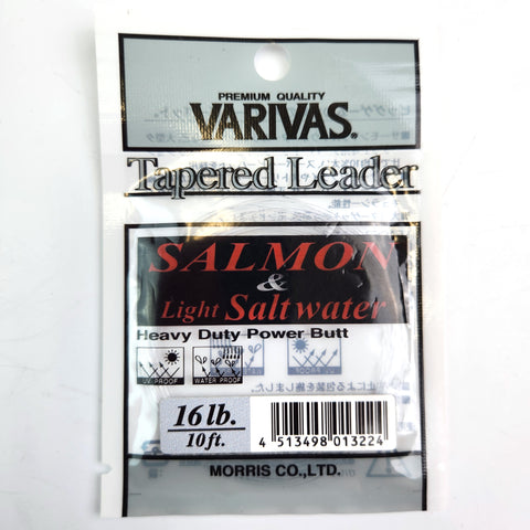 Varivas Salmon and Light Saltwater Tapered Nylon Leader - 10ft 16lb