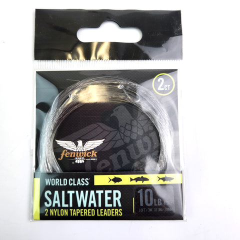 Fenwick World Class Saltwater Leader - 10ft 10lb - 2 pack