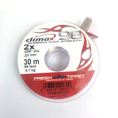 Climax 98 Freshwater Nylon Tippet - 2X 9lb .009"