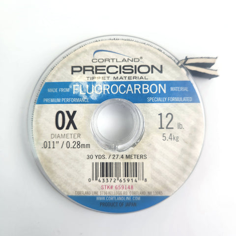 Cortland Precision Fluorocarbon Tippet - 0X 12lb