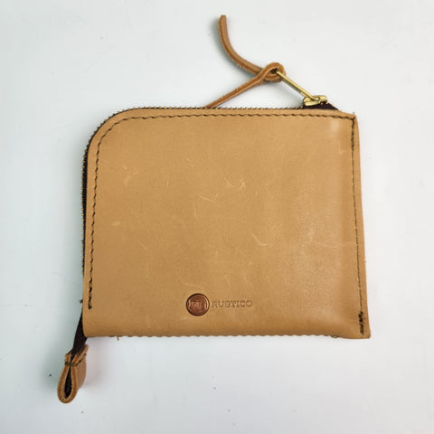 Rustico Leader / Tip Leather Wallet - Buckskin