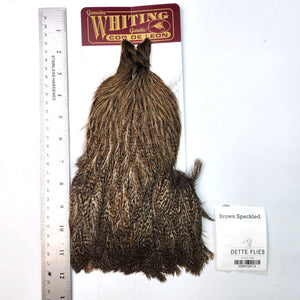 Brown Speckled - Whiting Coq de Leon Hen Cape (#2)