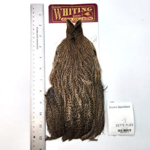 Brown Speckled - Whiting Coq de Leon Hen Cape (#3)