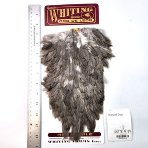 Natural Dun - Whiting Coq de Leon Hen Saddle (#3)