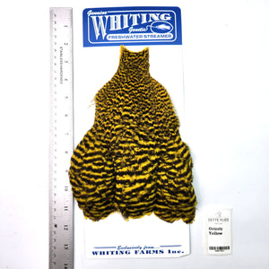 Grizzly dyed Yellow - Whiting Freshwater Streamer Hen Cape (#1)