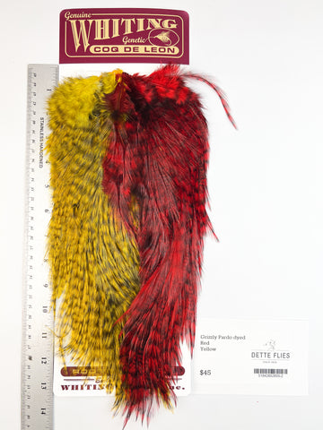 Grizzly Pardo Red / Yellow - Whiting Coq de Leon Saddle Predator Pack
