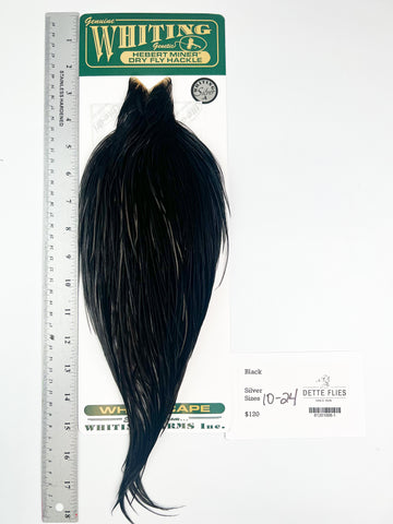 Black - Whiting Hebert Rooster Cape | Silver Grade