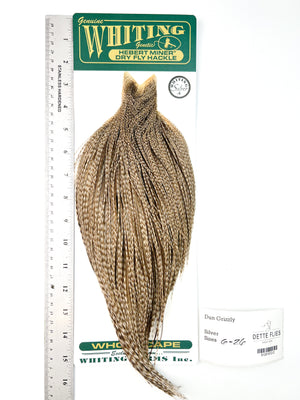 Dun Grizzly - Whiting Hebert Rooster Cape | Silver Grade (#2)