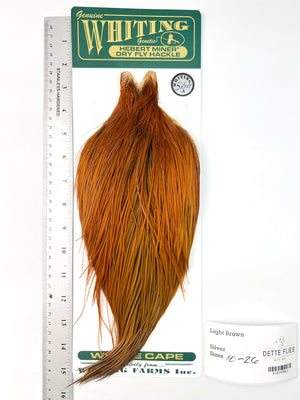Light Brown - Whiting Hebert Rooster Cape | Silver Grade (#2)