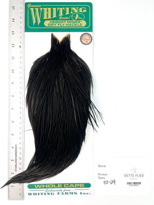 Black - Whiting Hebert Rooster Cape | Bronze Grade