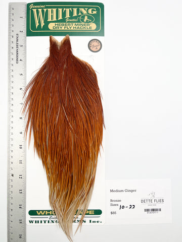Medium Ginger - Whiting Hebert Rooster Cape | Bronze Grade