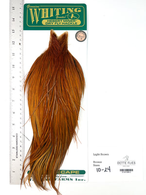 Light Brown - Whiting Hebert Rooster Cape | Bronze Grade