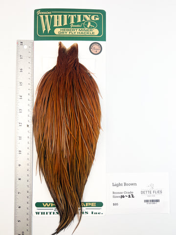 Light Brown - Whiting Hebert Rooster Cape | Bronze Grade