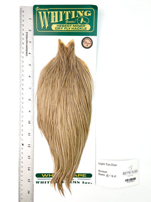 Light Tan Dun - Whiting Hebert Rooster Cape | Bronze Grade (#4)