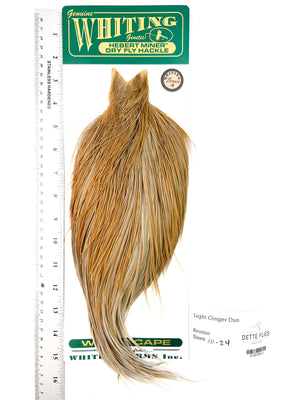 Light Ginger Dun - Whiting Hebert Rooster Cape | Bronze Grade (#3)