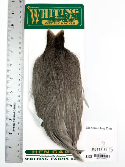 Medium Gray Dun - Whiting Hebert Hen Cape