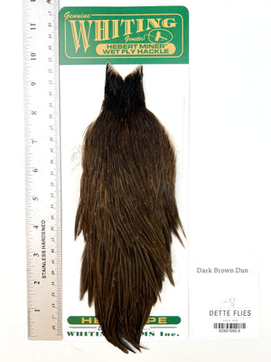 Dark Brown Dun - Whiting Hebert Hen Cape