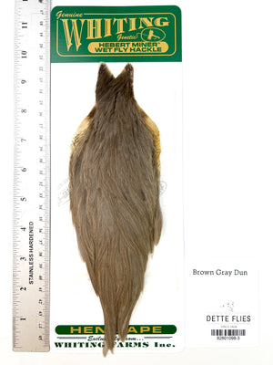 Brown Gray Dun - Whiting Hebert Hen Cape