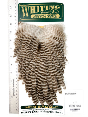Dun Grizzly - Whiting Hebert Hen Saddle