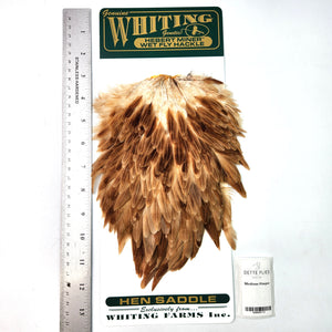 Medium Ginger - Whiting Hebert Hen Saddle (#2)