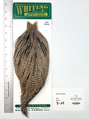 Dun Grizzly - Whiting Hebert Rooster Cape | Pro Grade