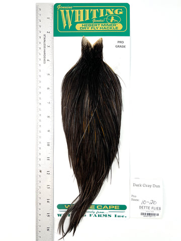 Dark Gray Dun - Whiting Hebert Rooster Cape | Pro Grade (#11)