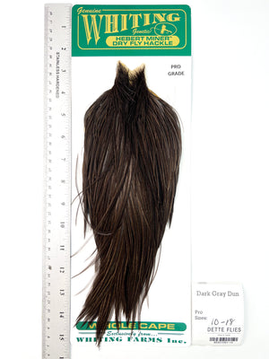 Dark Gray Dun - Whiting Hebert Rooster Cape | Pro Grade (#14)