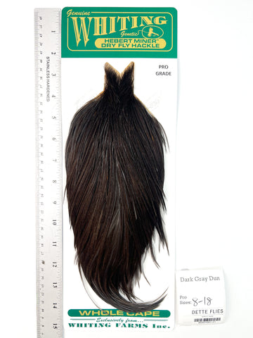 Dark Gray Dun - Whiting Hebert Rooster Cape | Pro Grade (#21)