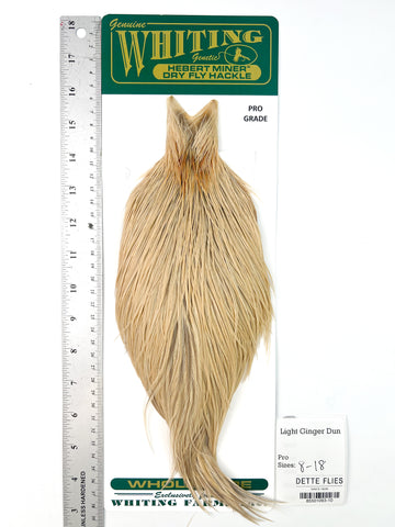 Light Ginger Dun - Whiting Hebert Rooster Cape | Pro Grade (#10)