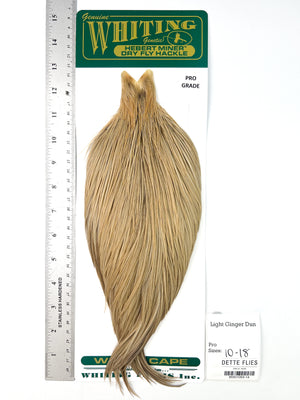 Light Ginger Dun - Whiting Hebert Rooster Cape | Pro Grade (#14)