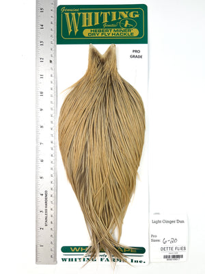 Light Ginger Dun - Whiting Hebert Rooster Cape | Pro Grade (#7)