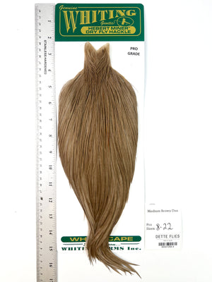 Medium Brown Dun - Whiting Hebert Rooster Cape | Pro Grade (#4)
