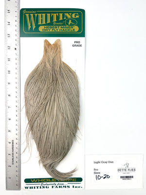 Light Gray Dun - Whiting Hebert Rooster Cape | Pro Grade