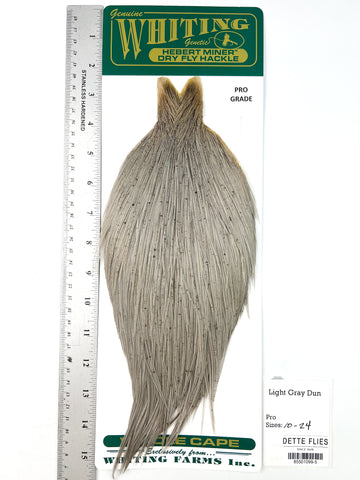 Light Gray Dun - Whiting Hebert Rooster Cape | Pro Grade (#5)