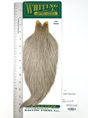 Light Gray Dun - Whiting Hebert Rooster Cape | Pro Grade (#6)