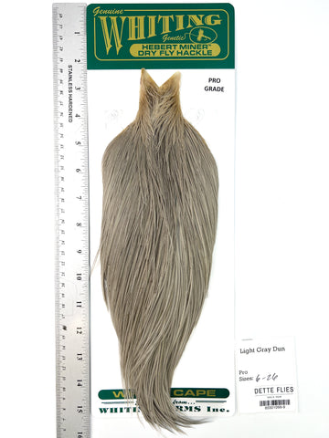 Light Gray Dun - Whiting Hebert Rooster Cape | Pro Grade (#9)