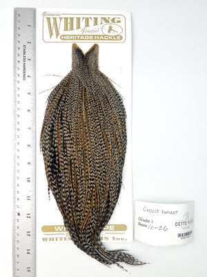 Grizzly Variant - Whiting Heritage Hackle Rooster Cape - Grade 1 (#34)