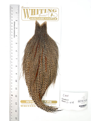 Cree - Whiting Heritage Hackle Rooster Cape - Grade 2 (#61)