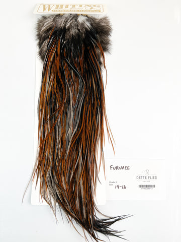 Furnace - Whiting Heritage Hackle Rooster Saddle - Grade 2