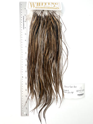 Brown Gray Dun - Whiting Heritage Hackle Rooster Saddle - Grade 2 (#27)