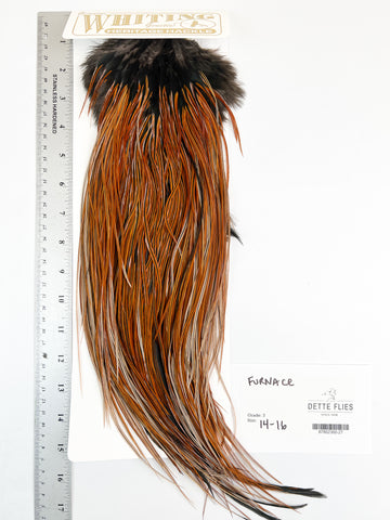 Furnace - Whiting Heritage Hackle Rooster Saddle - Grade 3