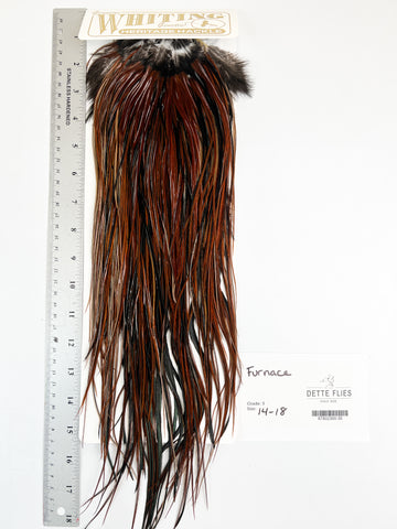 Furnace - Whiting Heritage Hackle Rooster Saddle - Grade 3