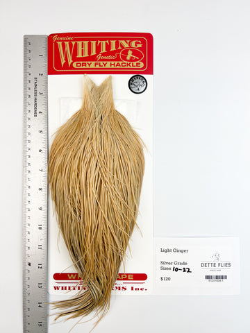 Light Ginger - Whiting Line Rooster Cape - Silver Grade