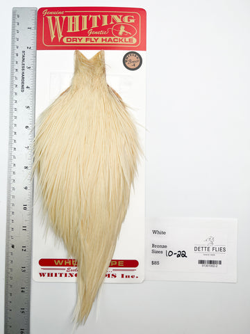 White - Whiting Line Rooster Cape - Bronze Grade