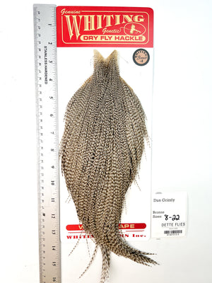 Dun Grizzly - Whiting Line Rooster Cape - Bronze Grade (#3)