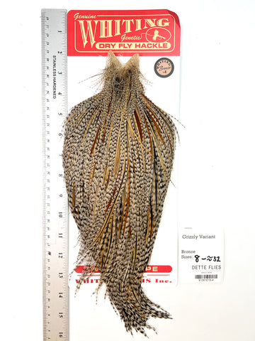 Grizzly Variant - Whiting Line Rooster Cape - Bronze Grade (#4)