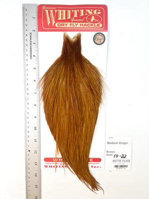 Medium Ginger - Whiting Line Rooster Cape - Bronze Grade (#4)
