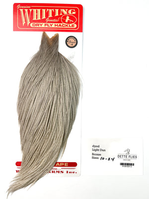 dyed Light Dun - Whiting Line Rooster Cape - Bronze Grade